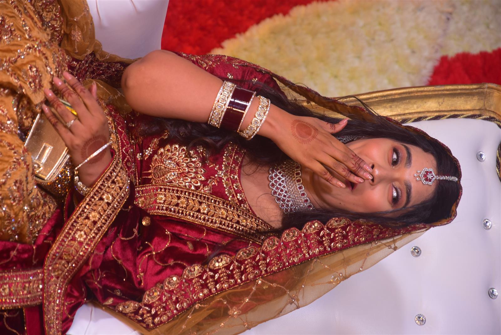 Joyful wedding moment